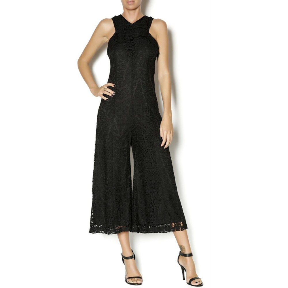 J.O.A Criss Cross Lace Jumpsuit